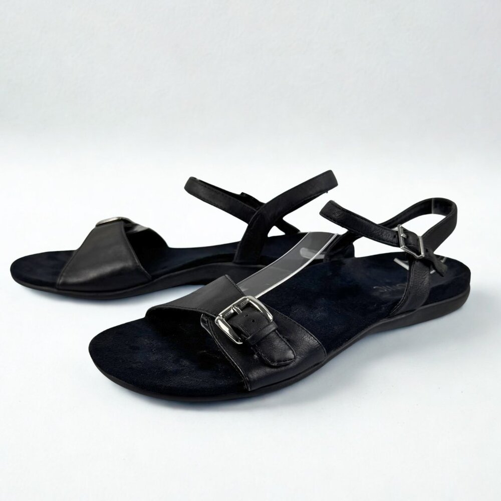 Vionic Alita Orthaheel Slingback Sandals – Women’s 9 Black Adjustable Straps